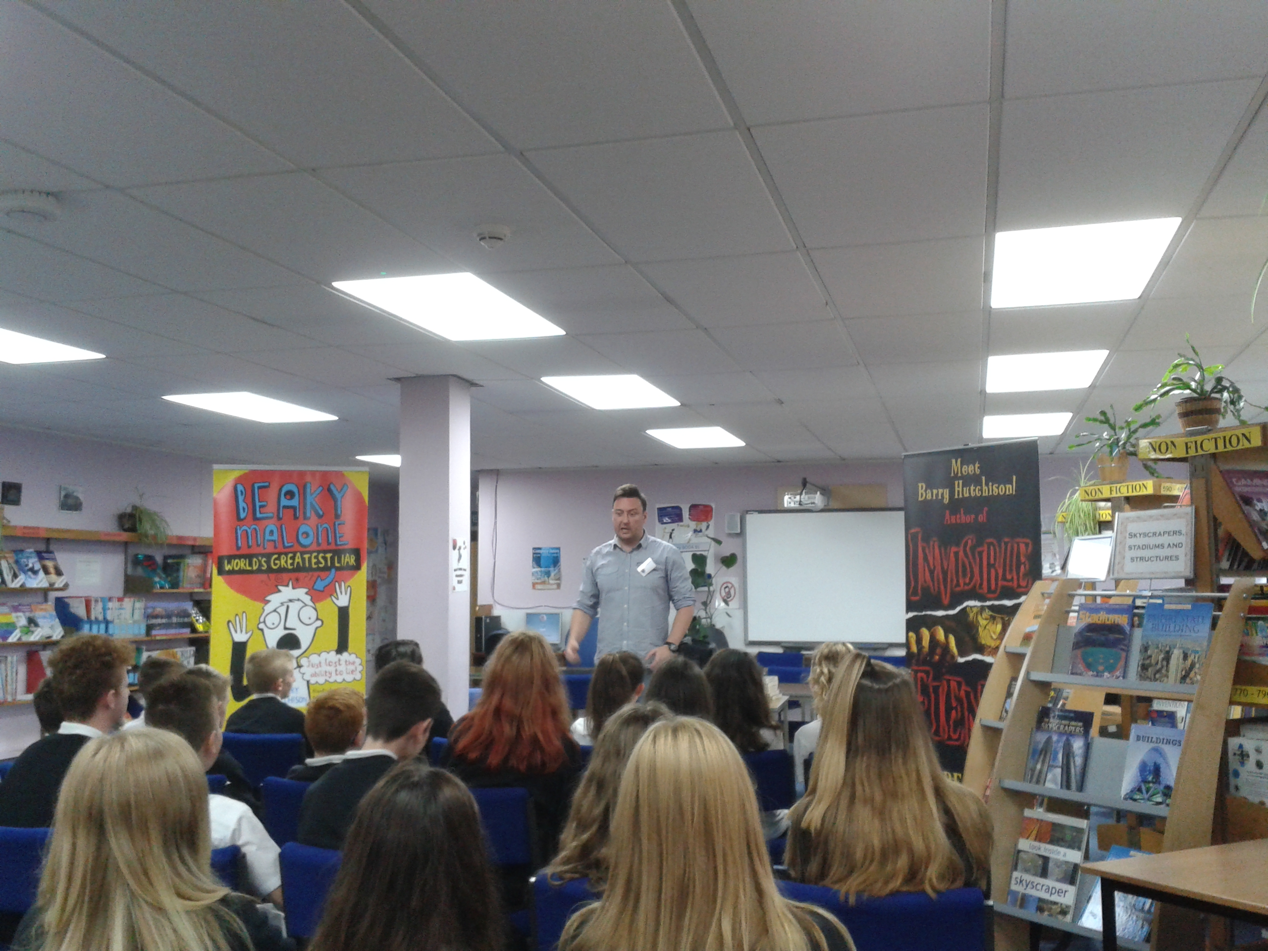 Successful visit from author Barry Hutchison
