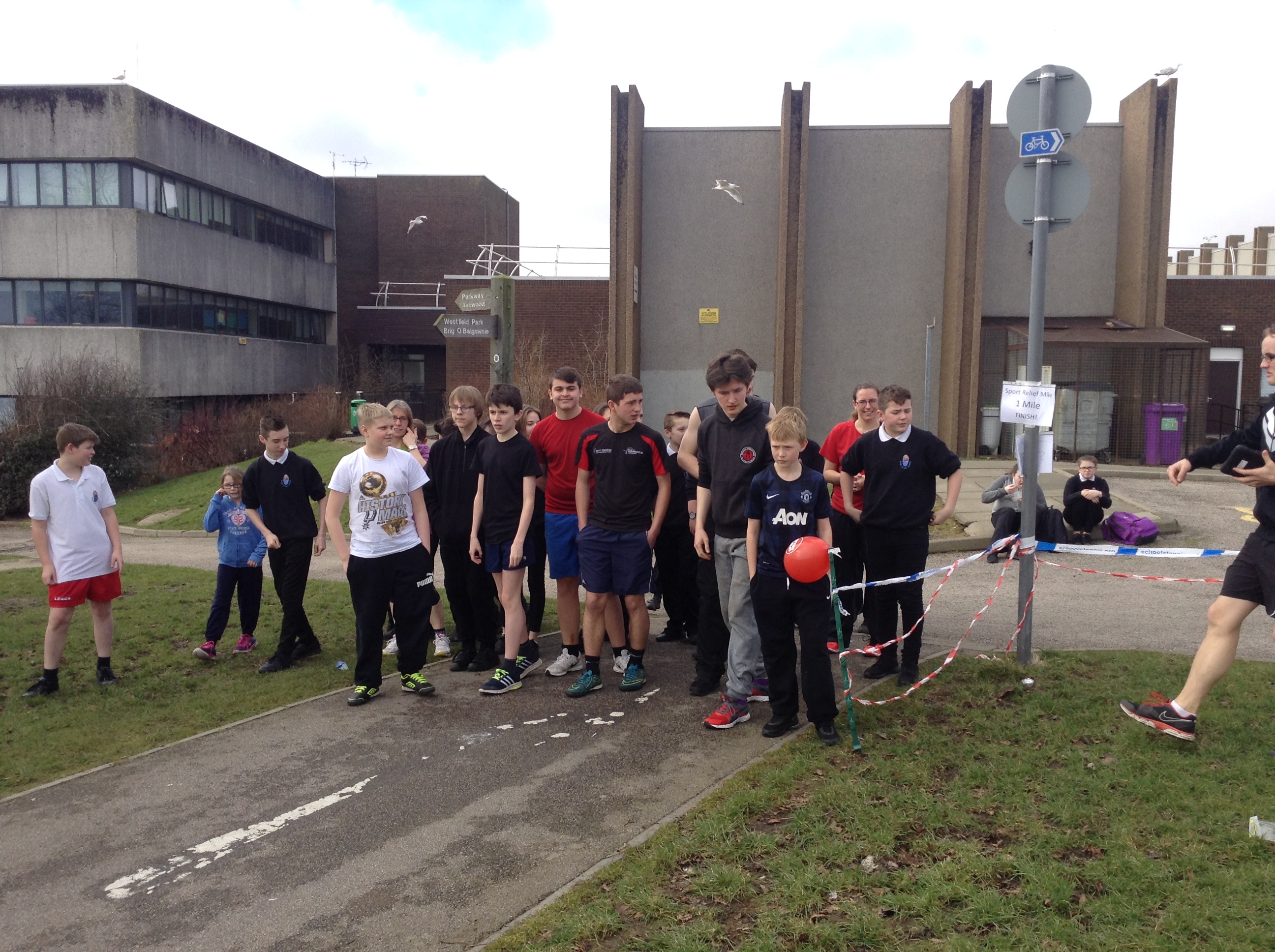 Sport Relief Mile at Bridge of Don Academy