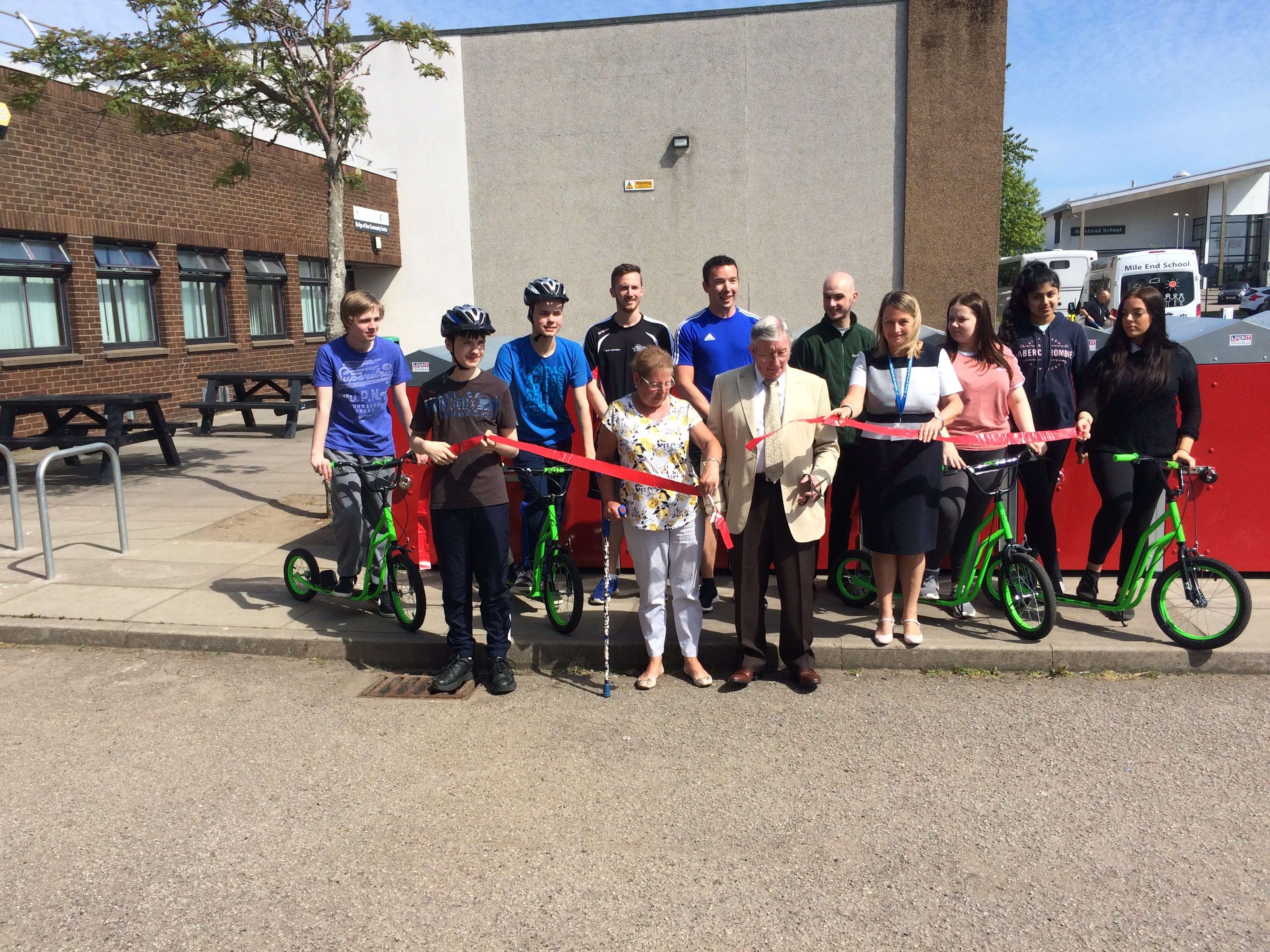 Pupils get on their bikes at Bridge of Don Academy