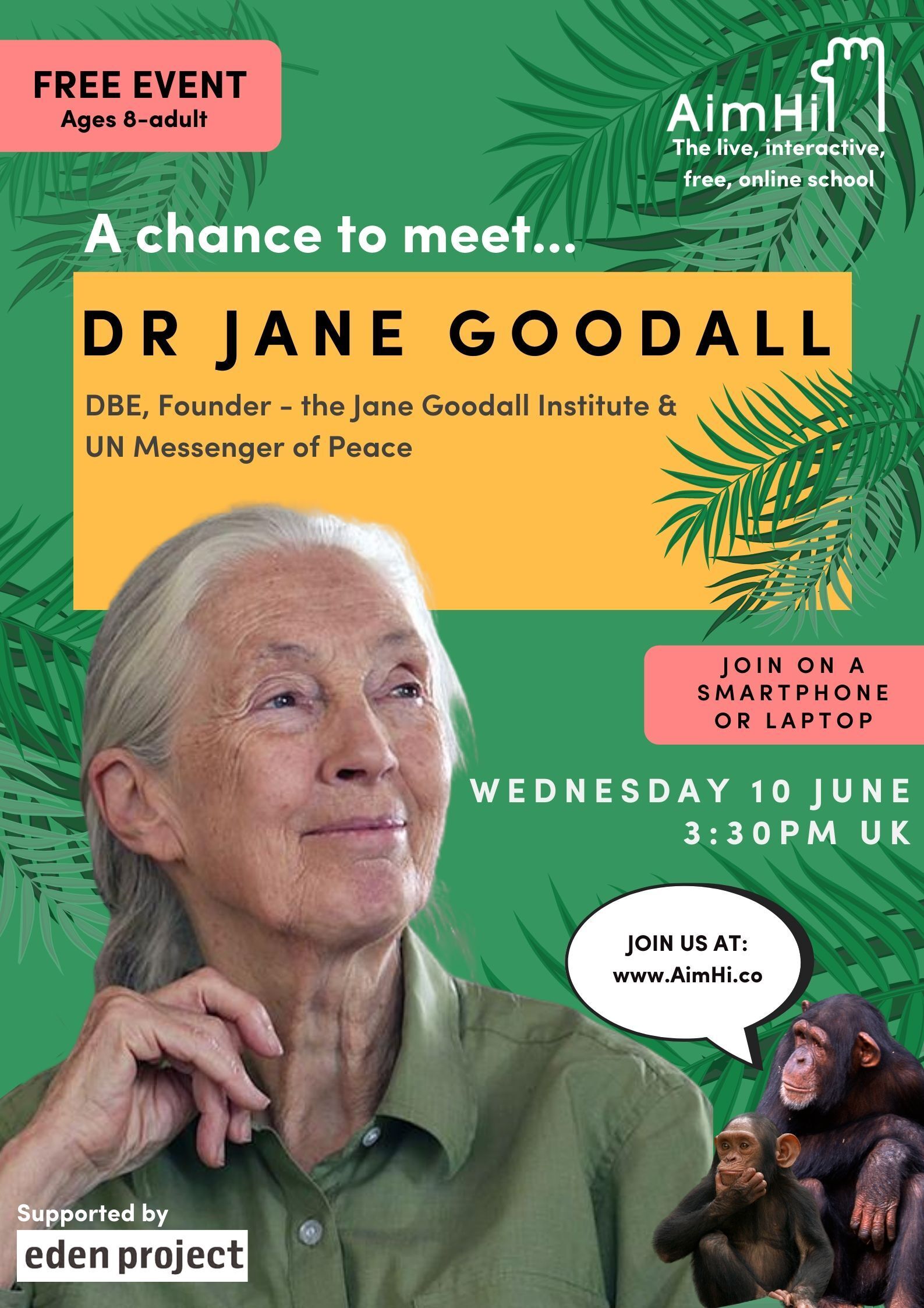 Jane Goodall Event 10 June